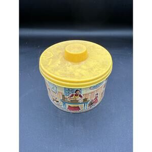 Vintage 1960 Mrs. Leland's Round Tin - Home Sweet Home - (NBPE#1820)